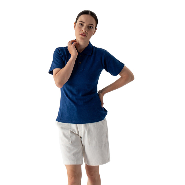 Рубашка поло конопляной вязки